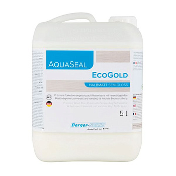 Однокомпонентный акрилово-полиуретановый лак на водной основе «Berger Aqua-Seal EcoGold» (5 литров)
